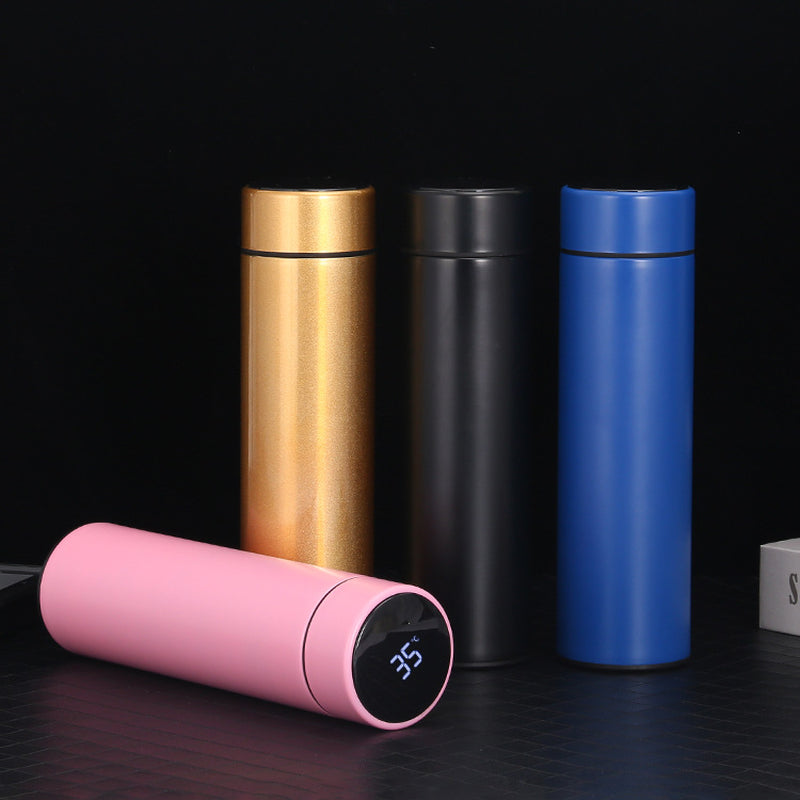 500ML Smart Water Bottle Stainless Steel Vacuum Flasks Gourde Intelligente Temperature Display Coffee Mug Cup