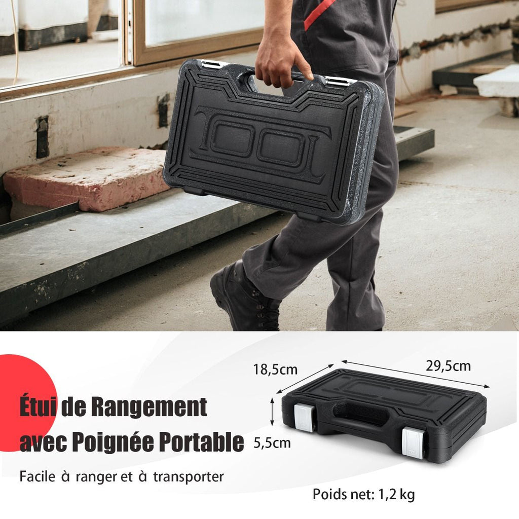 Riveteuse manuelle robuste avec 4 embouts et 200 rivets en mallette de transport