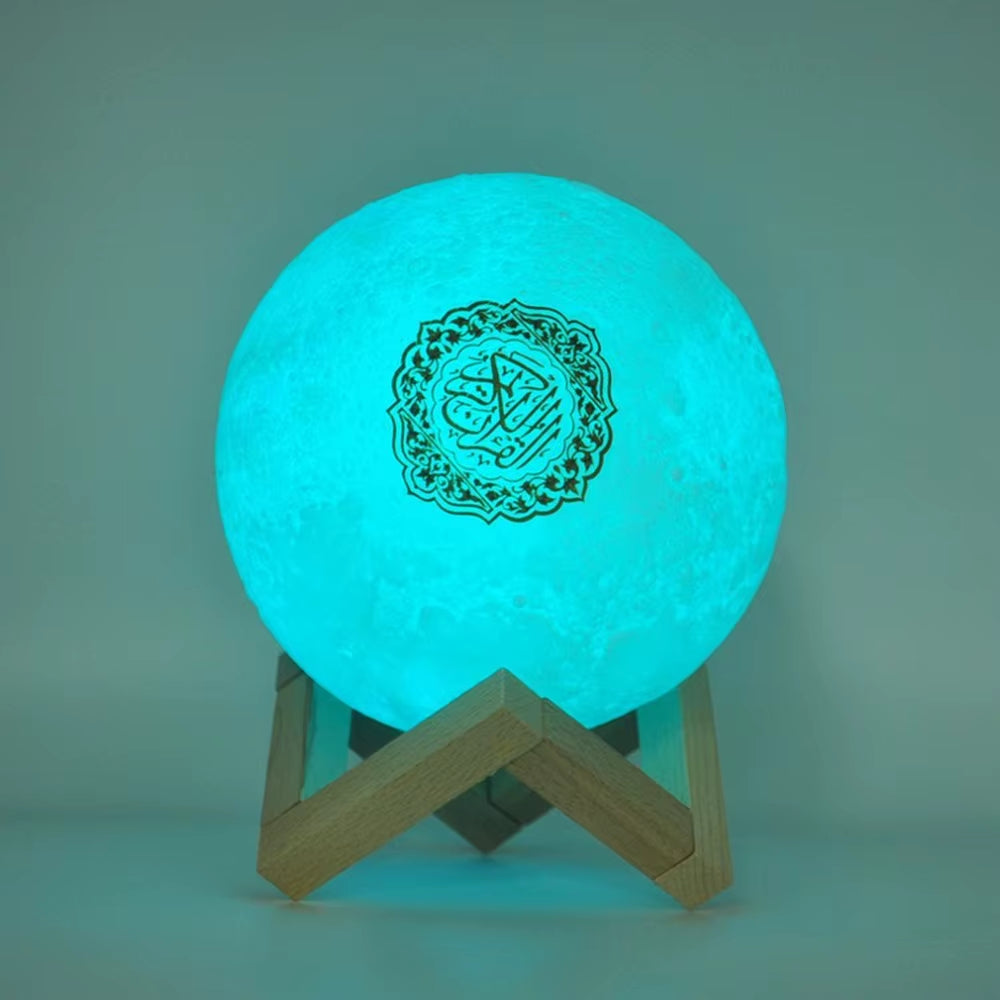 Bluetooth Speakers Wireless Muslim Night Light Quran Speakers 3D Moon with APP Control Quran Speaekr Koran Touch Lamp